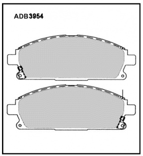 Дисковые передние тормозные колодки Allied Nippon ADB3954 фото 120445