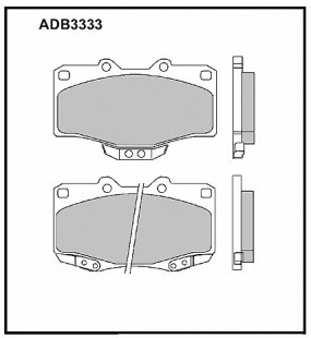 Дисковые передние тормозные колодки Allied Nippon ADB3333 фото 120417