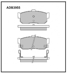 Дисковые задние тормозные колодки Allied Nippon ADB3955 фото 120446