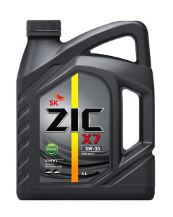 ZIC NEW X7 5w30 Diesel  SL/CF   4 л (масло синтетическое) фото 87037