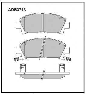 Дисковые передние тормозные колодки Allied Nippon ADB3713 фото 120428