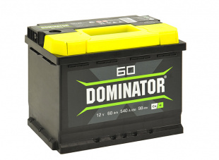 Аккумулятор Dominator 60 а/ч R  600А 242х175х190 фото 86813