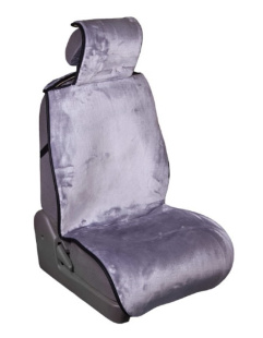 Накидка сиденья меховая искусственная мутон 2 предм. SKYWAY ARCTIC Серый ГладкаяS03001085  фото 125486