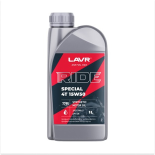 LAVR MOTO Моторное масло RIDE SPESIAL 4T 15W50 SN, 1л Ln7795 фото 130137