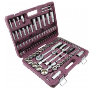 Набор инструмента универсальный 1/4", 1/2"DR с головками торцевыми 12-гранными, 108 предм TS108/12 фото 127317