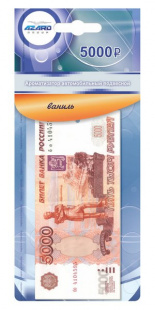 Ароматизатор подвесной картонный Freshco 5000 рублей Ваниль AZARD фото 109913