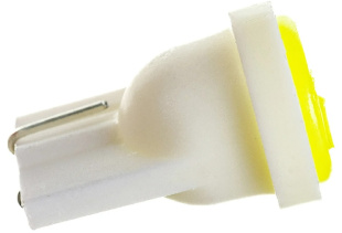 Автолампа диод T10 (W5W) 12V 1 COB дио без цок 1-конт Белая SKYWAY Габарит,номер (К-Т10шт) S08201070 фото 127362