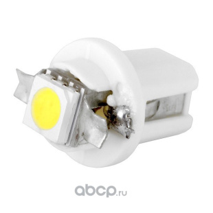Автолампа диод T8.5 (T4W) 12V 1SMD  с цок. 1конт. SKYWAY кон белST8.5-1SMD-5050W К-Т 10шт  S08201217 фото 127748