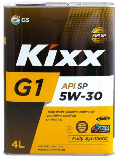 KIXX Synthetic G1 5w30  SP бензин  4 л (масло синтетическое) фото 114167