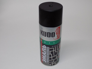 KUDO KU-1102 Эмаль черная матовая 520 мл (аэрозоль) фото 83634