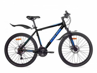 Велосипед BLACK AQUA Cross 2651 MD matt 26" (РФ) (черный-синий, 16")GL-318DTR  фото 126337