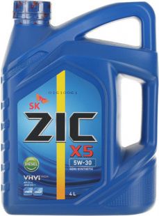 ZIC NEW X5 5w30 Diesel  CI-4  4 л (масло полусинтетическое) фото 104335