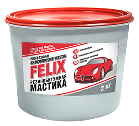 Антикоррозионная мастика резино-битумная FELIX 2 кг фото 85716