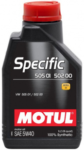 MOTUL Specific VW 505.01/ 505.00  5W40  C3  1 л (масло синтетическое) 101573 фото 111097