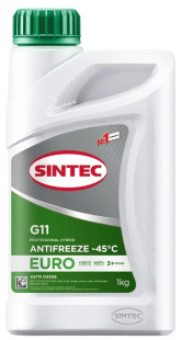 Sintec Антифриз Euro G11 green -45 1кг фото 131948