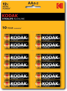 Эл-т питания Kodak LR6-12BL perforated (6x2BL) XTRALIFE  [KAA-2x6 perf] фото 123678