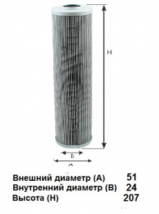 Фильтр гидравлический OGH 1080 \КАТР\AT204010\GOODWILL  (P169450) (HF28813) (MANN. HD517/6) (207x51) фото 116719