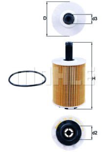 MAHLE Элемент фильтрующий масляного фильтра OX 188D ECO S0322 (HU 719/7 x) фото 110513