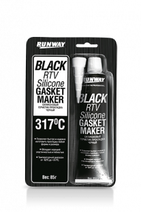 RUNWAY Силиконовый герметик-прокладка черный 85 гр   RW8501 фото 83617