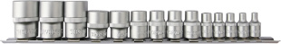 Набор головок торцевых 1/4", 3/8", 1/2"DR на держателе, внешний TORX®, E4-E24, 14 предме S1S1314SM фото 133320