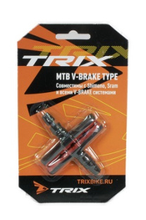 Колодки тормозные TRIX, для V-br, 70мм, резьбовые, с шайбами и гайками, к-т -2шт., оранжевые 1728 фото 127660