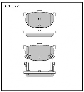 Дисковые задние тормозные колодки Allied Nippon ADB3720 фото 120429