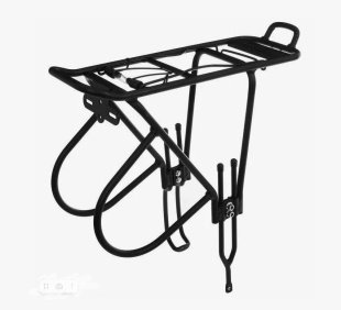 Багажник TRIX задний, 24"-29", алюминиевый, регулируемый по высоте, для дисковых тормозов, черный фото 131763