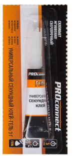Универсальный секундный клей-гель PROconnect на мульти карте 3 г (лист 12 шт), 61-0910 фото 134106