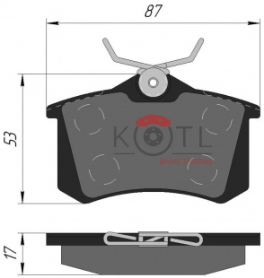 KOTL Тормозные колодки 1330KT \191698451B   (NIBK. PN0019W)  (TRW. GDB1330) фото 121653