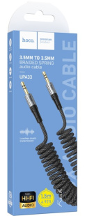 Аудиокабель AUX к автомагнитоле с разъемом 3.5 Jack, 1.5м черный HOCO UPA33 3793 фото 135581