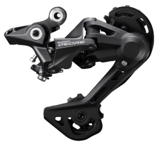 Переключатель задний Shimano Deore, M4120, SGS, 10/11 скоростей, крепление на болт, черный, без упак фото 128749