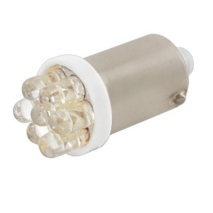 Автолампа диод T8.5 (T4W) 12V 7LED диод , с цок SKYWAY конус белая  8507 К-Т 2ШТ S08201232 фото 127749