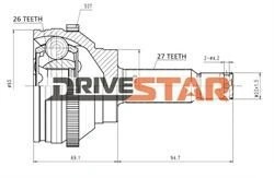 DRIVESTAR ШРУС НАРУЖНЫЙ 26x60x27  OC-KH0005-F фото 124302