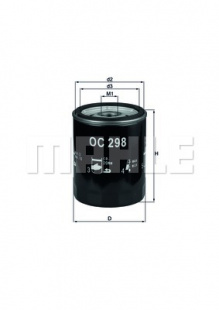 MAHLE Ф. масляный OC 298 (W 713/9) Land Rover Defender, Discovery 2.5 td5 фото 110876