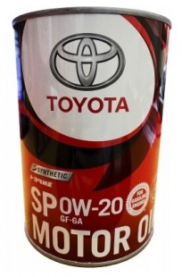TOYOTA Motor Oil  0w20  SP, GF-6A  1 л (масло синтетическое) Япония, Железная банка фото 117330