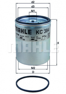 MAHLE Фильтр топливный KC 384D Z0322 (WK 1040/1 x) фото 110312