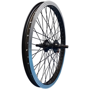 Колесо заднее 20" TRIX BMX обод алюминиевый, усиленный, 406х24,8/32х19.5мм, A/V, анодир, черн 8989 фото 127663