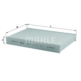 MAHLE Элемент фильтрующий салонного фильтра LA 87 Z0322 (CU 2945) фото 106799