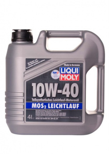 LIQUI MOLY MoS2  Leichtlauf 10w40  SL, A3/B4   4 л (масло полусинтетическое)  6948 фото 103250