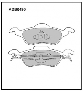 Дисковые передние тормозные колодки Allied Nippon ADB0490 фото 120354