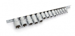 Набор головок TORX 14 предметов 1/4 3/8 1/2  20/10  ДЕЛО ТЕХНИКИ 623714 фото 83974