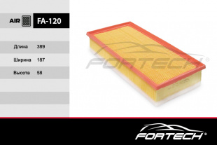 FA-120    FORTECH Ф\ возд\7L0129620     VOLKSWAGEN Touareg 02-   (MANN. C39219 , C39002,C39201) фото 85578