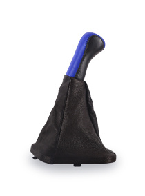 Ручка КПП ВАЗ 2110-12  РАМКА нат. кожа/СИНИЙ KPP00066 фото 92879