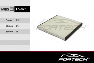 FS-025    FORTECH Ф\ салонный\8713933010    TOYOTA, LEXUS, SUBARU  ( CU2226) (VIC AC-102) 215Х214Х19 фото 106568