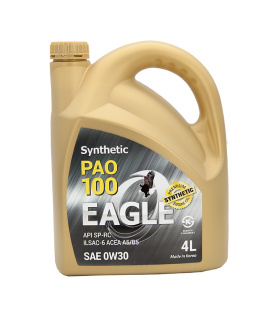 Масло бензиновое EAGLE PAO-100 SYNTHETIC 0W30 API SP  4L фото 123222