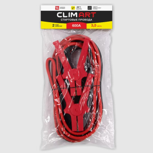 Провода пусковые Clim Art Контакт 600А 3,5 м  (полиэтиленовый пакет) CLA00343 фото 125401