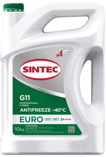 Sintec Антифриз Euro G11 green -40 10кг ^ фото 131899