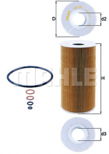 MAHLE Элемент фильтрующий масляного фильтра OX 126D ECO S0322 (HU 848/1 x) фото 106979