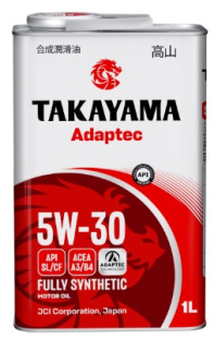 Takayama Adaptec 5W30 A3/B4 SL/CF 1л (металл) синт АКЦИЯ -18% фото 133925