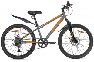 Велосипед BLACK AQUA Cross 1451 D 24" 6 SPD (серый-оранжевый) GL-217D фото 114176